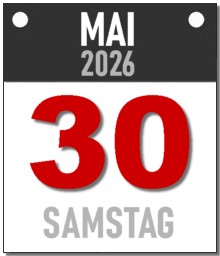 Samstag, 30. Mai 2026