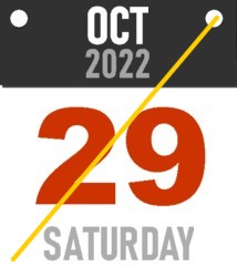 Saturday, October 29, 2022
