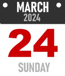Sunday, March 24, 2024