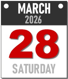 Saturday, March 28, 2026
