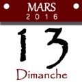 Dimanche, 13 mars 2016