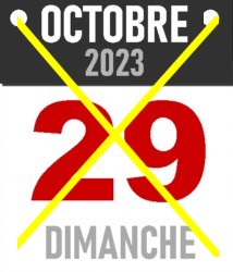 Dimanche, 29 octobre 2023