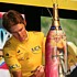 Andy Schleck signs his giant bottle