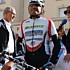 Ehrengast: der ehemalige Mailand - San Remo Sieger Claudio Chiappucchi unter den Teilnehmern