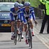 With two laps to go, three riders from Differdange broke away: Kohlvelter, Guardiola and Weber