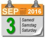 Samstag, 3. September 2016