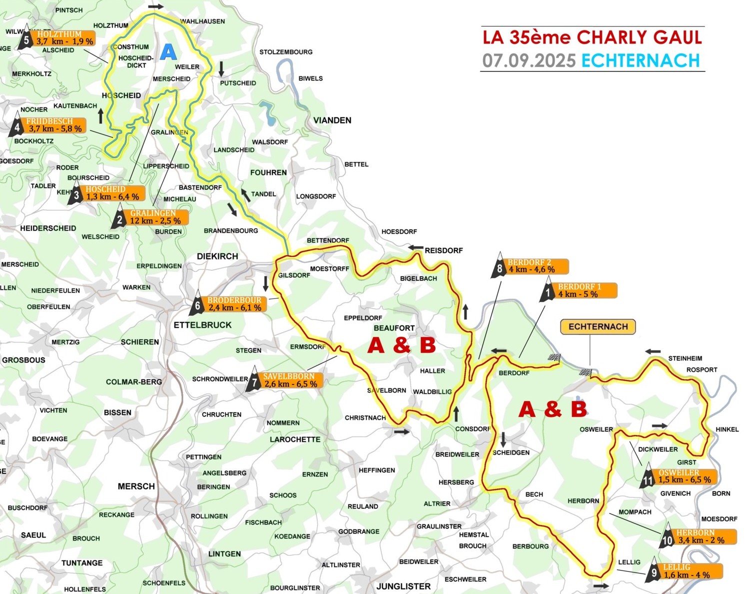 Parcours de La Charly Gaul 2025