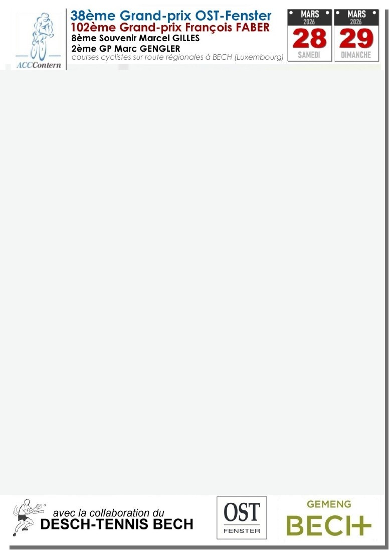 Grand-prix Fran�ois FABER 2026